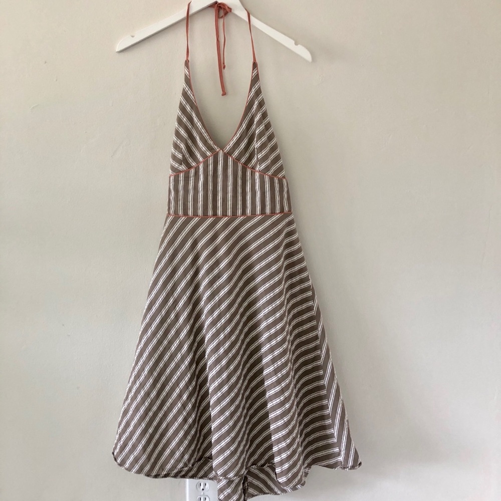 **SOLD**Vintage seersucker halter dress